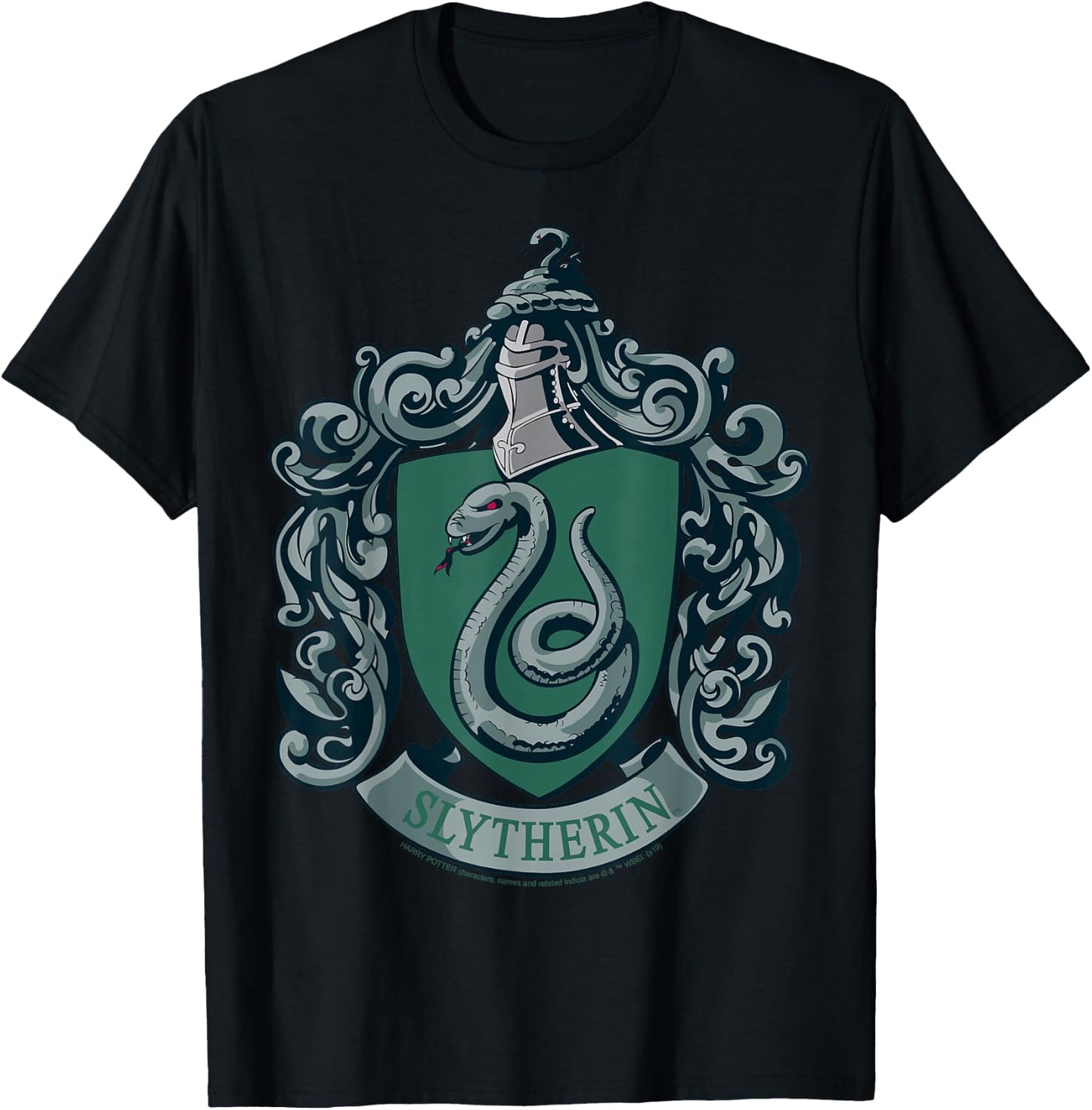 Harry Potter Slytherin House Crest Small T-Shirt - T-Shirt | Black