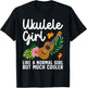 Funny Ukulele Design Girls Kids Guitar Uke Lovers T-Shirt - T-Shirt | Black
