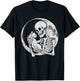 Skeleton Holding Cat Feline Women Kids T-Shirt - T-Shirt | Black