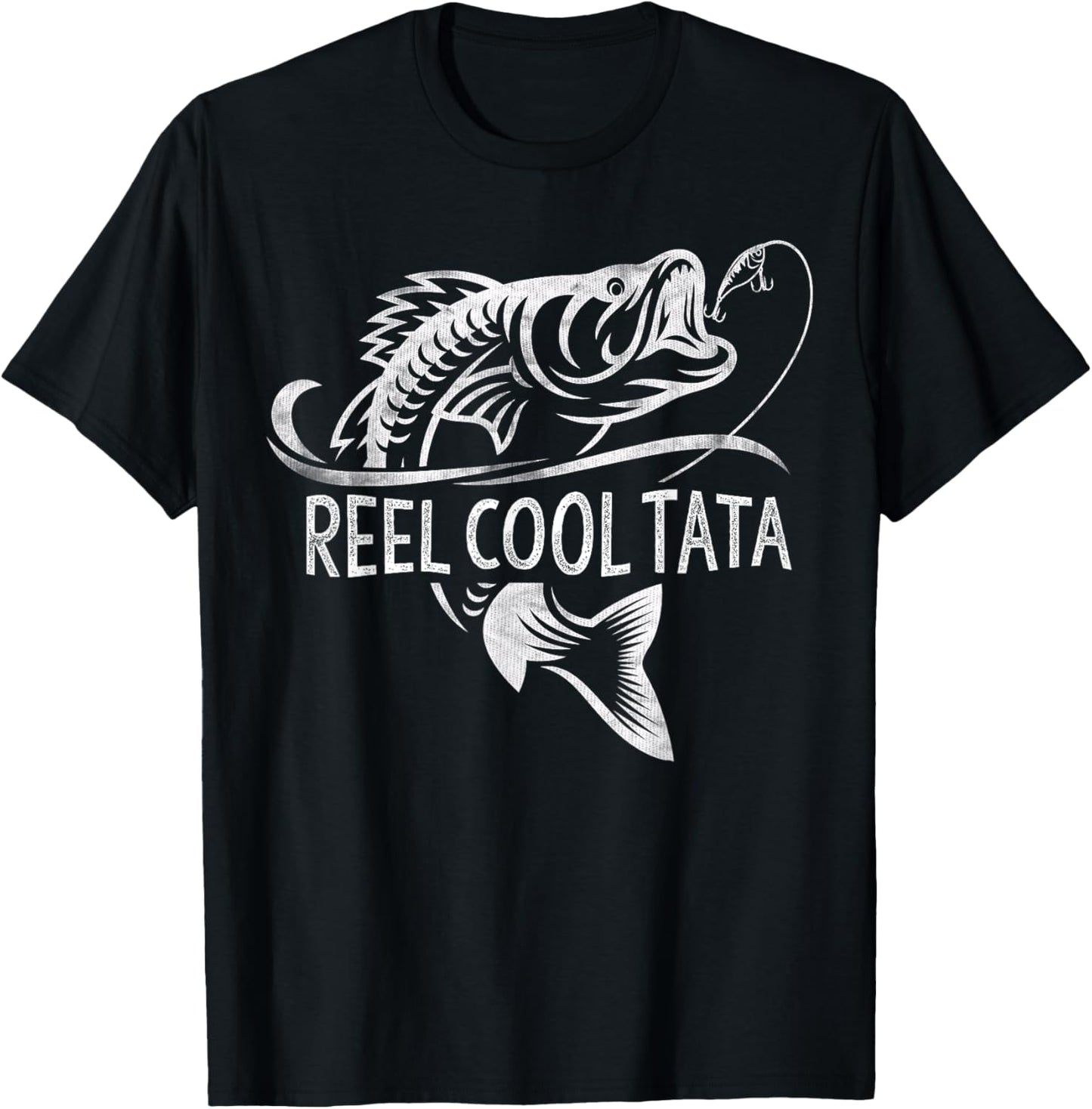 Reel Cool Tata Fishing Gifts Tata Father's Day T-Shirt - T-Shirt | Black