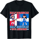 Half Honduran Half Dominican Republic Flag Toddler Girl Boy T-Shirt - T-Shirt | Black