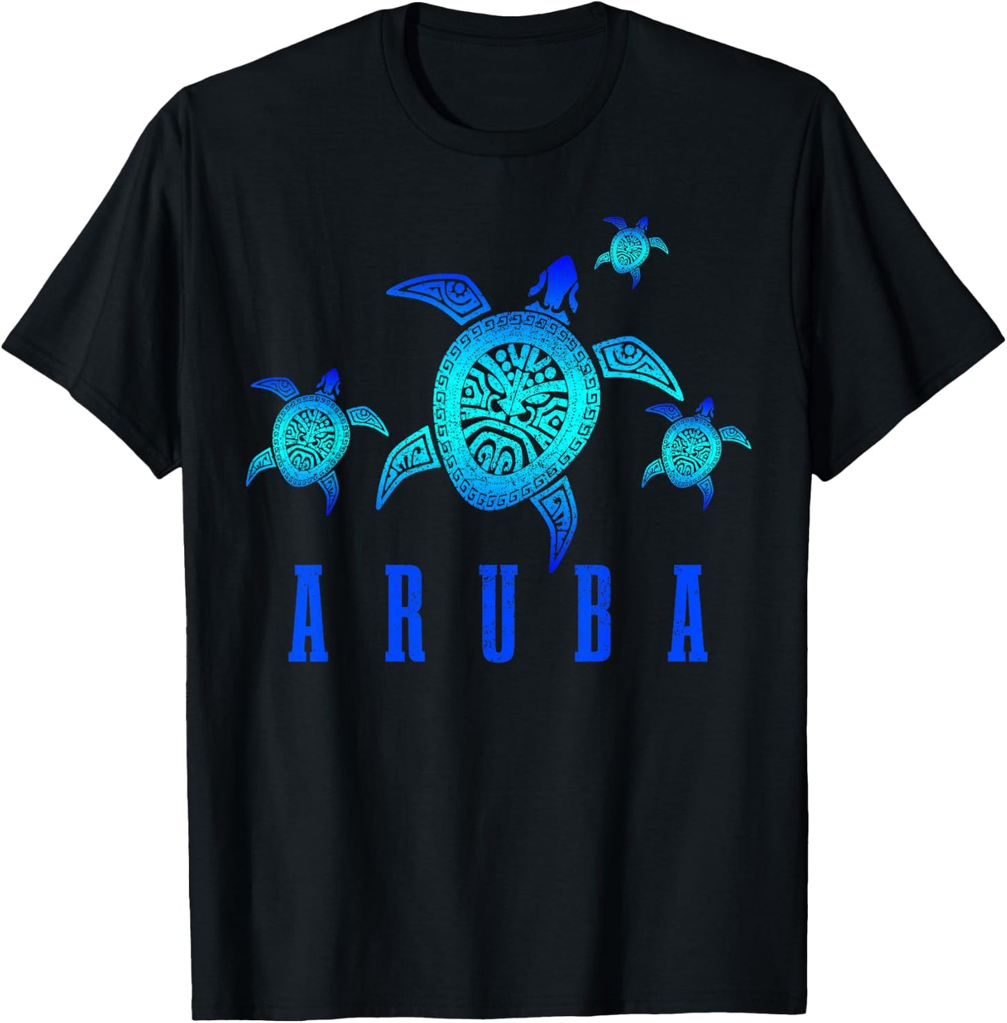 Aruba Tortoise Caribbean Diving Diver T-Shirt - T-Shirt | Black