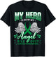 My Hero Is Now My Angel Bile Duct Cancer Awareness Warrior T-Shirt - T-Shirt | Black