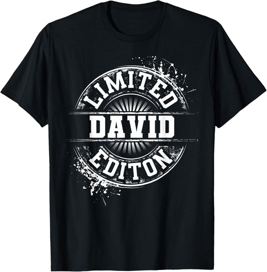 David Funny Surname Family Tree Birthday Reunion Gift T-Shirt - T-Shirt | Black