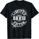 David Funny Surname Family Tree Birthday Reunion Gift T-Shirt - T-Shirt | Black