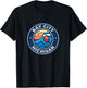 Bay City Michigan MI Vintage Nautical Waves Design T-Shirt - T-Shirt | Black