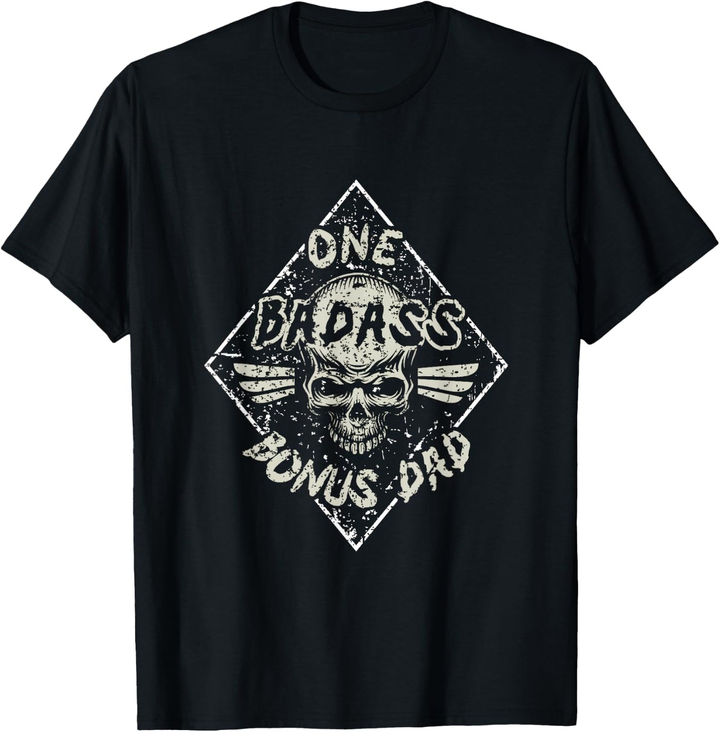 One Badass Bonus Dad T-Shirt - T-Shirt | Black