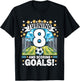 Turning 8 Soccer Birthday 8 Years Football 8th Soccer Player T-Shirt - T-Shirt | Black