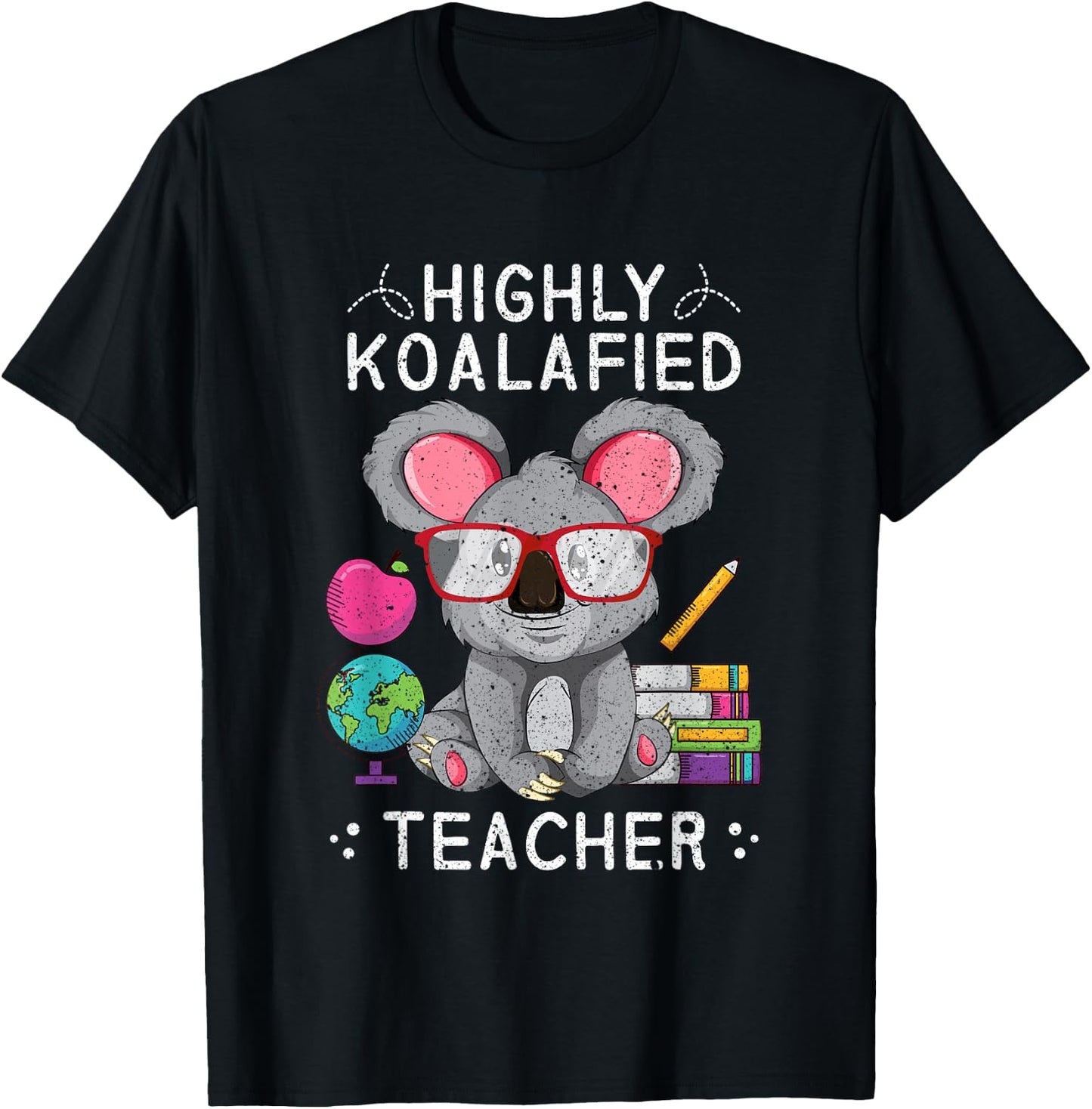 Funny Highly Koalafied Teacher Animal Lover Gift Koala Women Kids T-Shirt - T-Shirt | Black