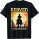 Denver Colorado CO Western Country Cowboy T-Shirt - T-Shirt | Black
