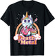 Cute Death Metal Unicorn Hard Rock Heavy Metal Music T-Shirt - T-Shirt | Black