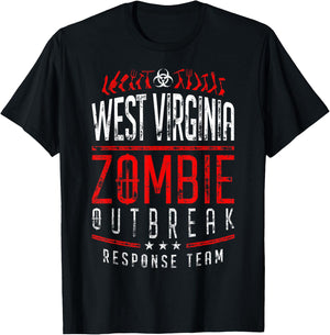 West Virginia Zombie Outbreak Response Team Halloween T-Shirt - T-Shirt | Black