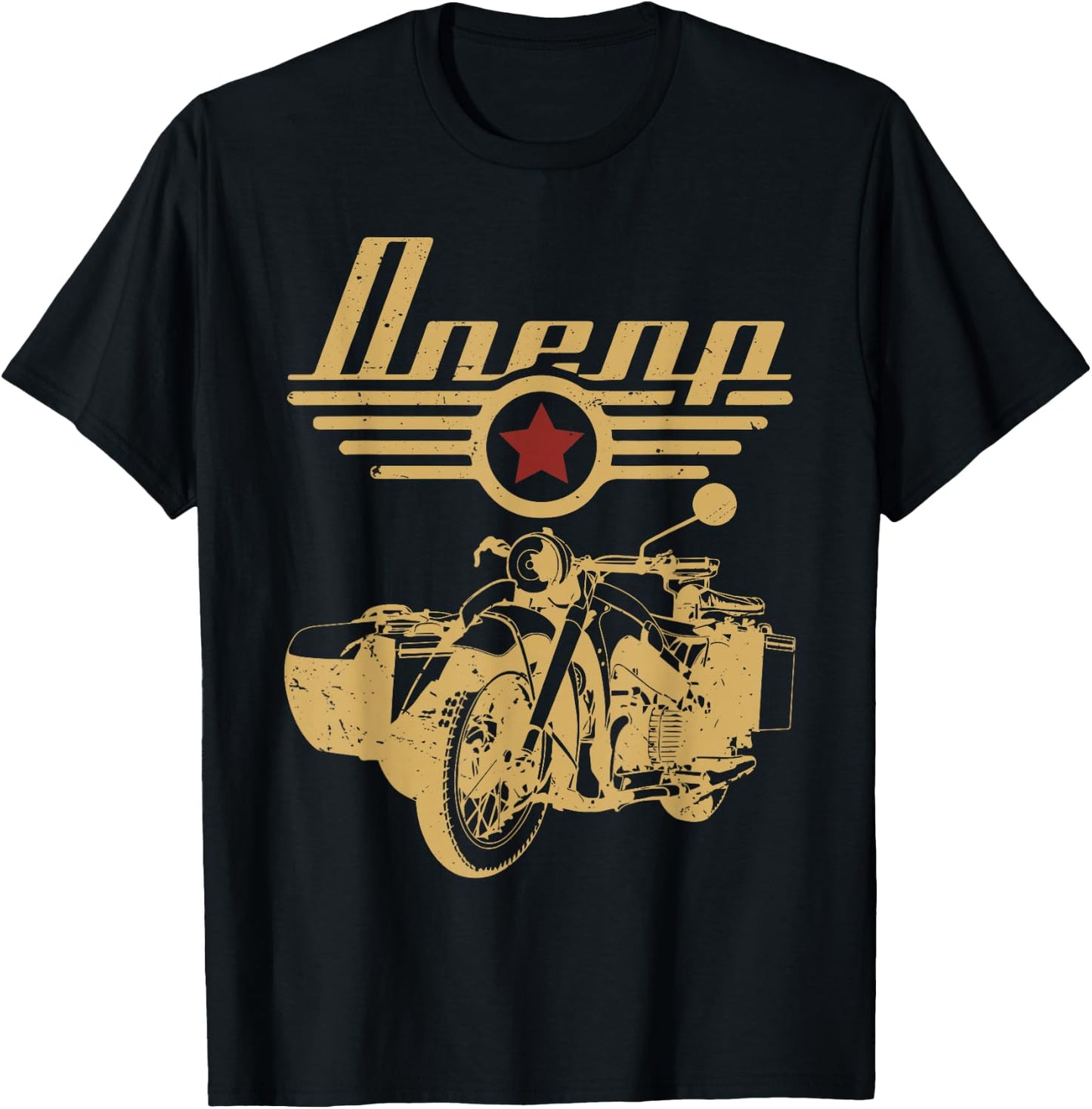 Dnepr motorcycle offroad motorcyclist T-Shirt - T-Shirt | Black