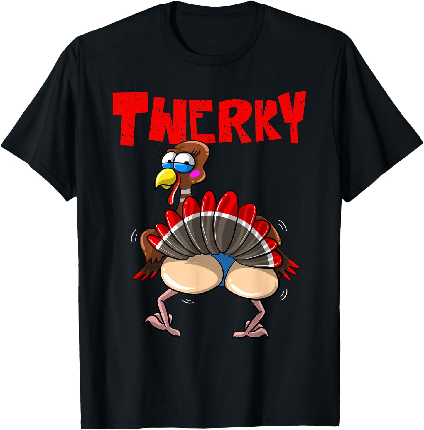 Funny Twerky Dance Cute Love Twerk Dancing Thanksgiving Gift T-Shirt - T-Shirt | Black