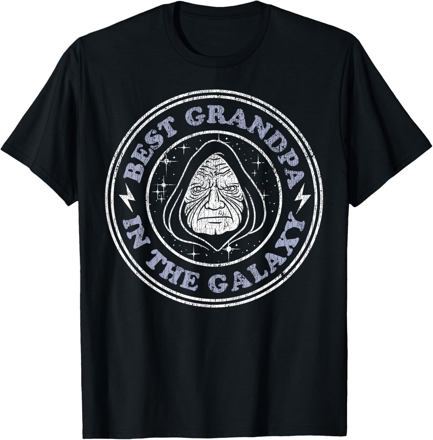 Star Wars Palpatine Best Grandpa In The Galaxy Doodle T-Shirt - T-Shirt | Black