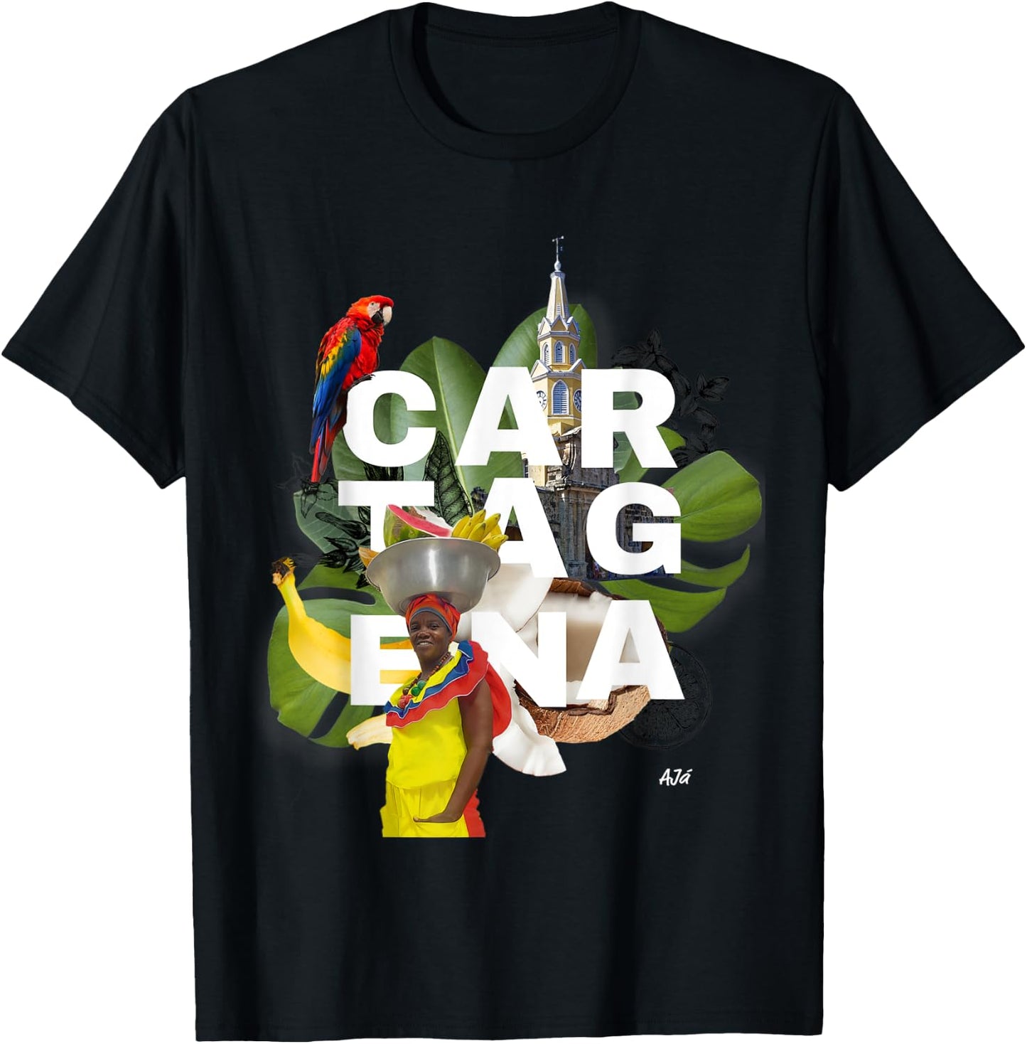 Hecho en Cartagena Colombia T-Shirt - T-Shirt | Black