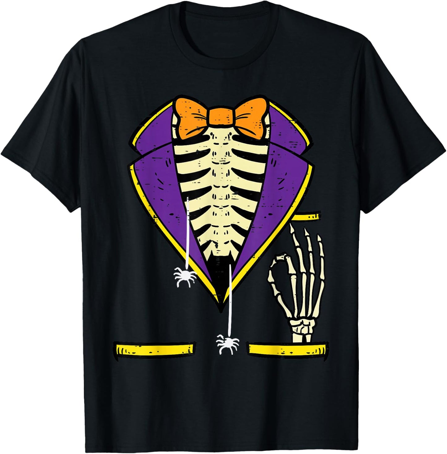 Halloween Tuxedo Skeleton Costume Men Boys Kids Toddler Men T-Shirt - T-Shirt | Black