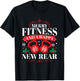 Merry Fitness And A Happy New Rear Funny Workout Lover T-Shirt - T-Shirt | Black