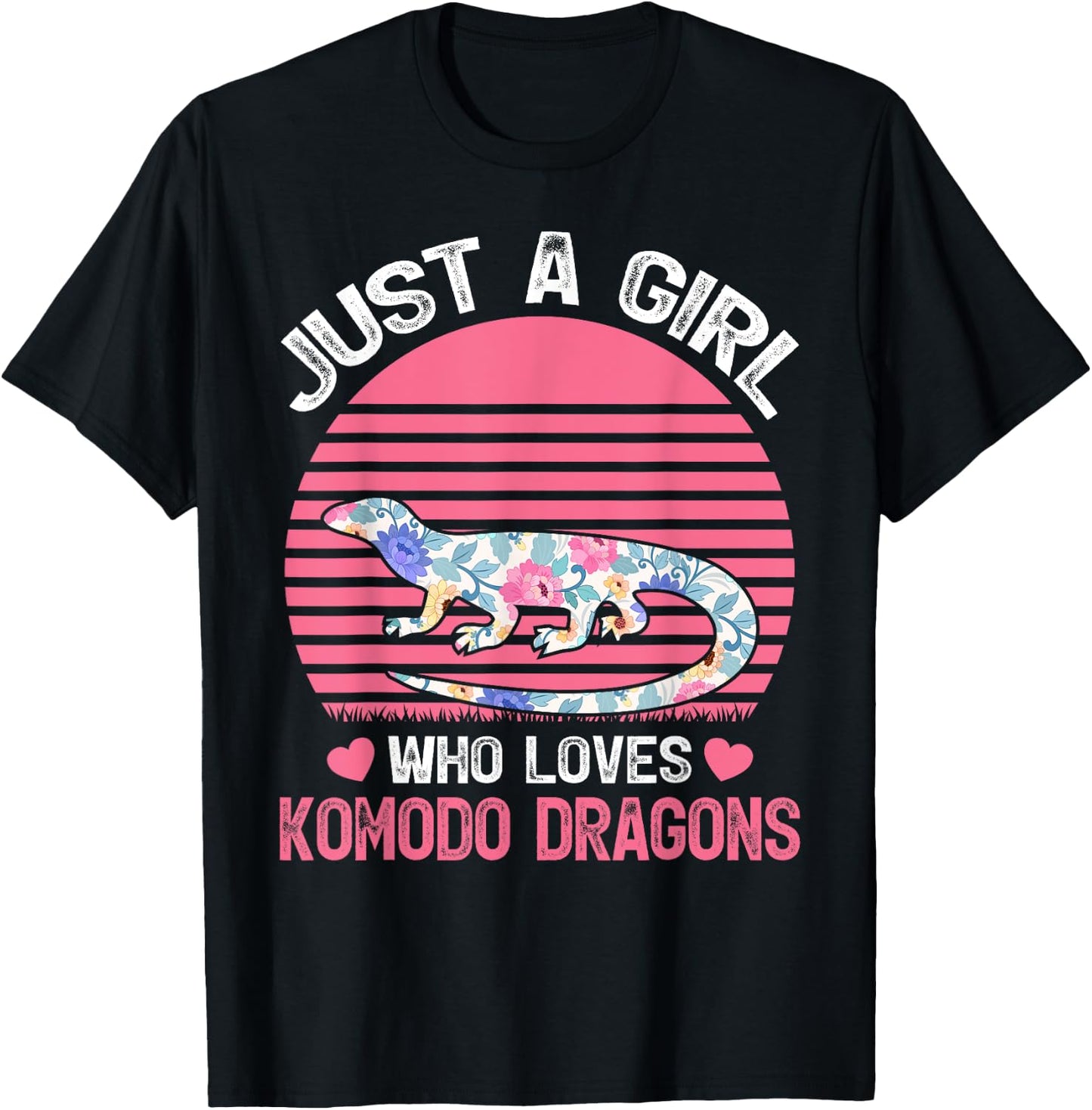 Komodo Dragon Lover Just A Girl Who Loves Komodo Dragons T-Shirt - T-Shirt | Black