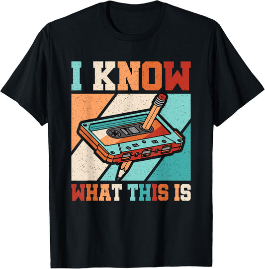 I Know What This Is 80s 90s Party Outfit Retro Men Women T-Shirt - T-Shirt | Black