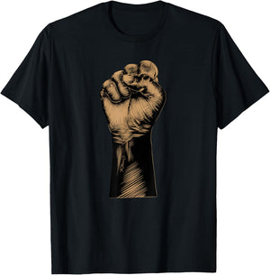 Raised Fist Black Power African American BLM Protest Small T-Shirt - T-Shirt | Black