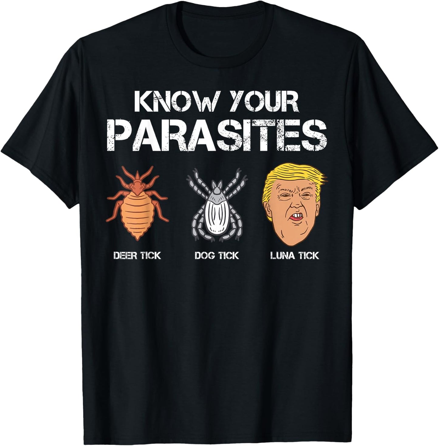 Know Your Parasites Anti Trump USA President Election 2020 T-Shirt - T-Shirt | Black