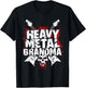 Heavy Metal Grandma - Metalhead Funny Grandmother T-Shirt - T-Shirt | Black
