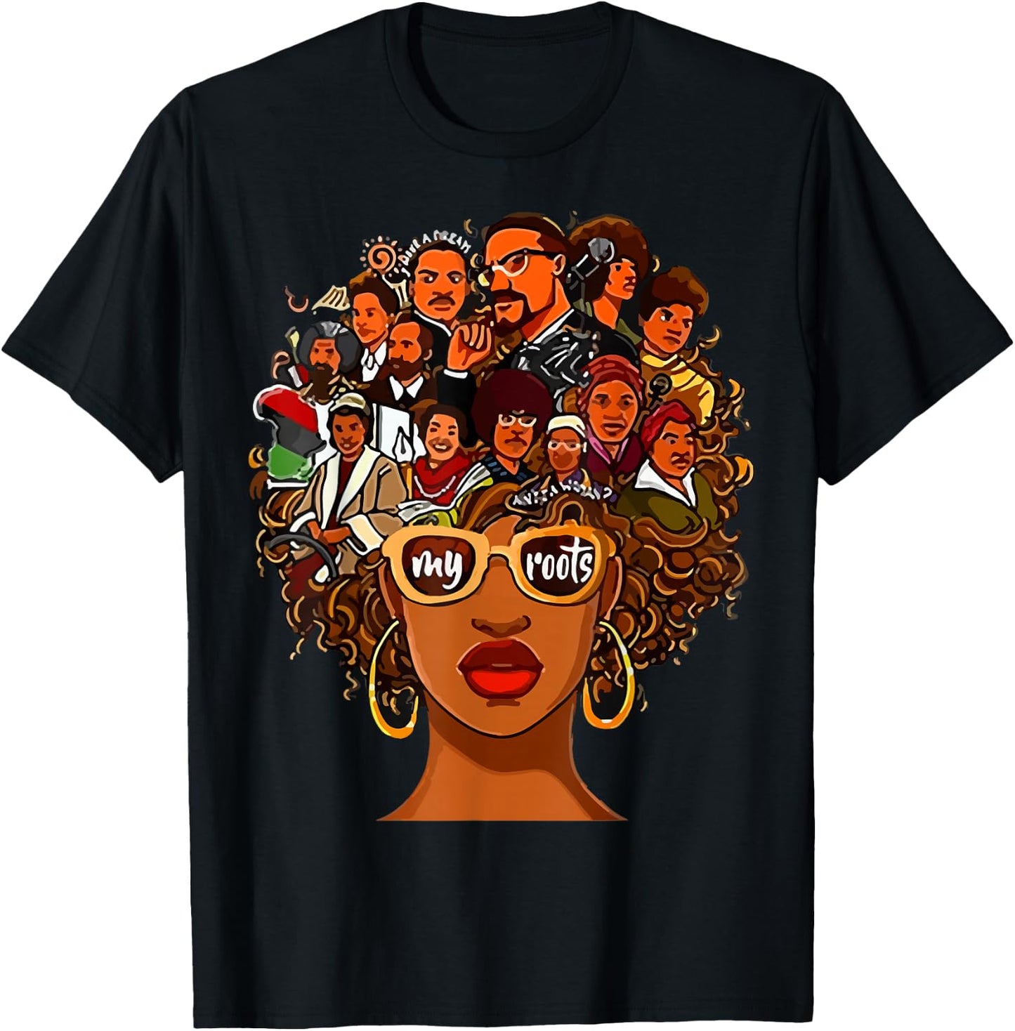 I Love My Roots Back Powerful History Month Pride DNA Gift T-Shirt - T-Shirt | Black