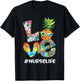 Cute Love Summer Pineapple Tropical Flip Flop Nurse Life Men Women Kids T-Shirt - T-Shirt | Black