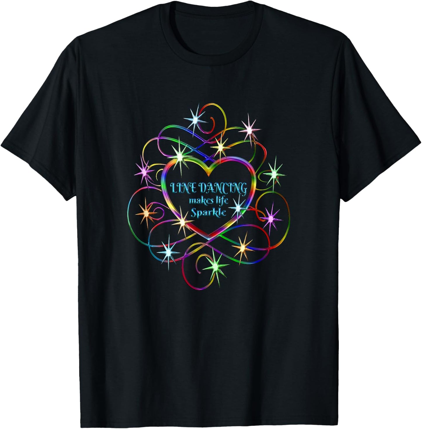 Line Dancing Makes Life Sparkle T-Shirt - T-Shirt | Black