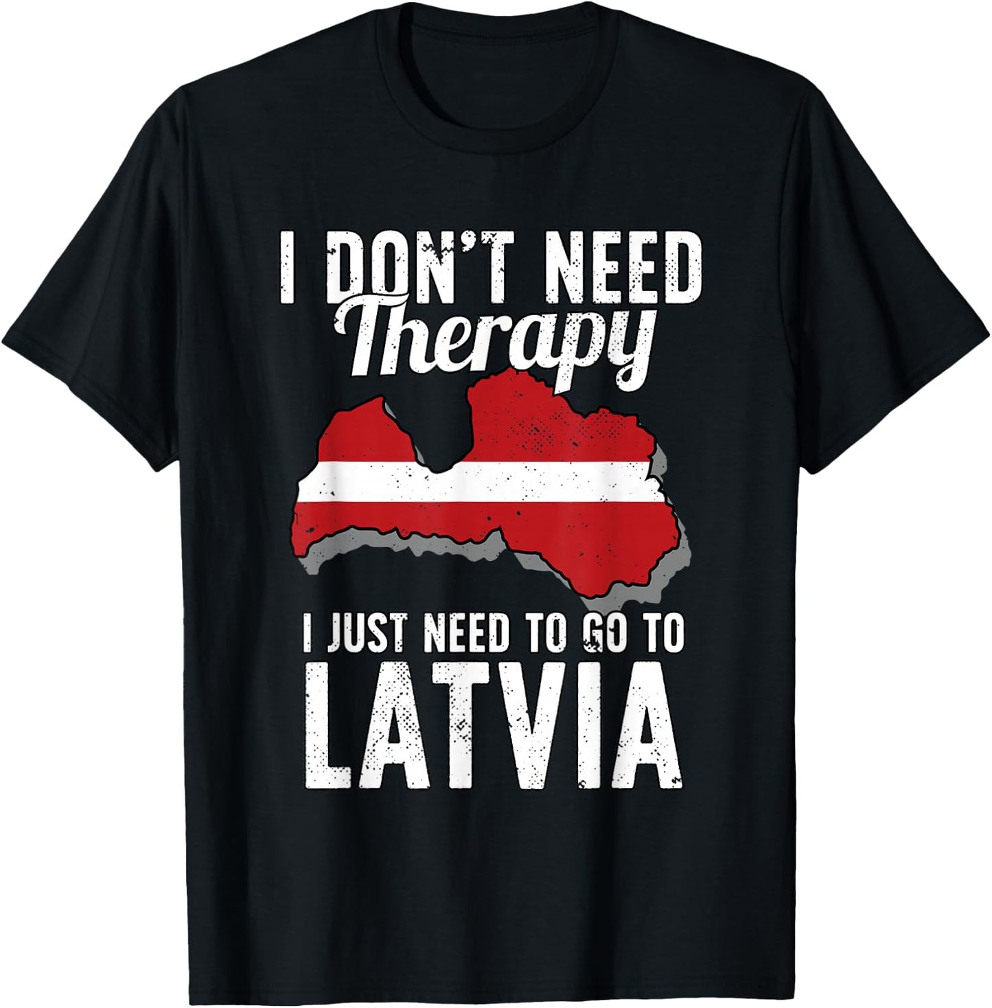 Latvian Flag I Latvia Flag I Vacation Latvia T-Shirt - T-Shirt | Black