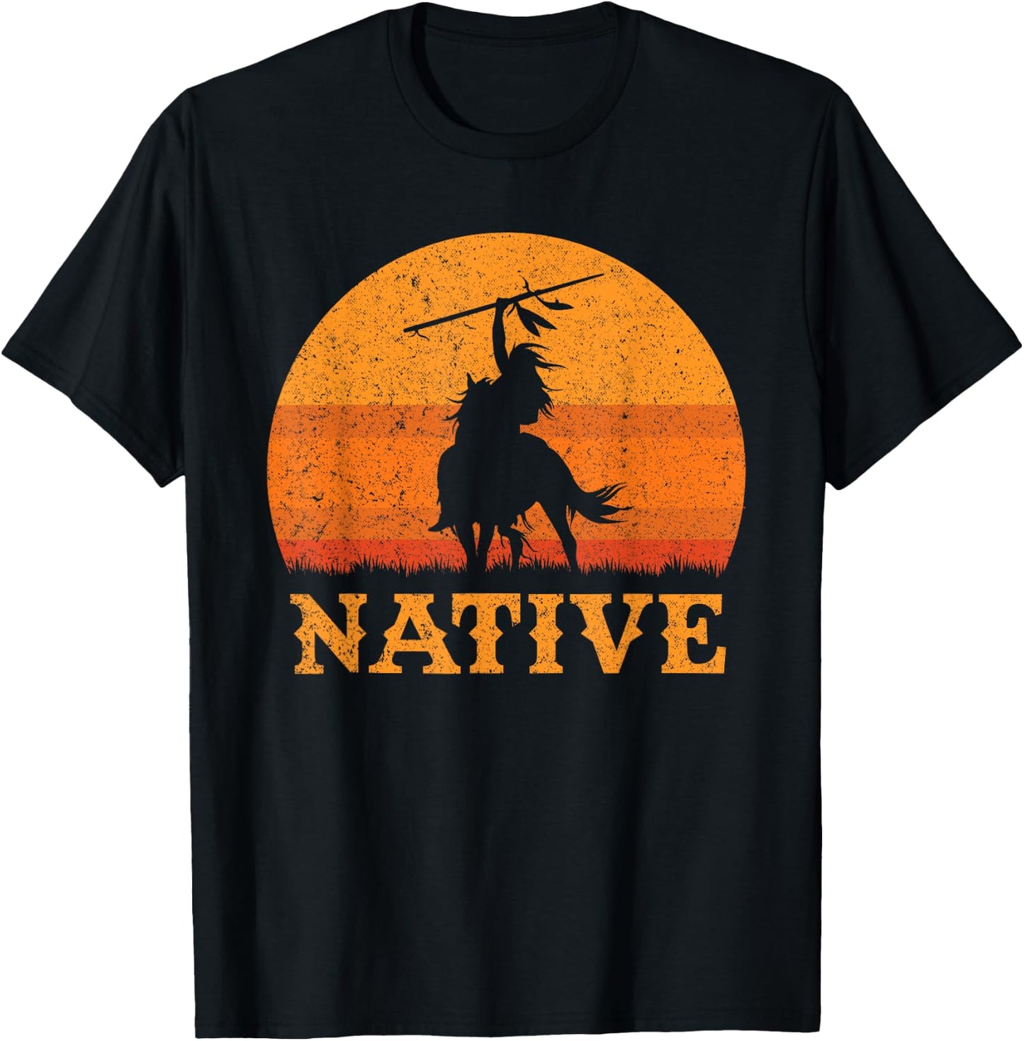 Northwest Native American Knight Pride Mountain Warrior T-Shirt - T-Shirt | Black