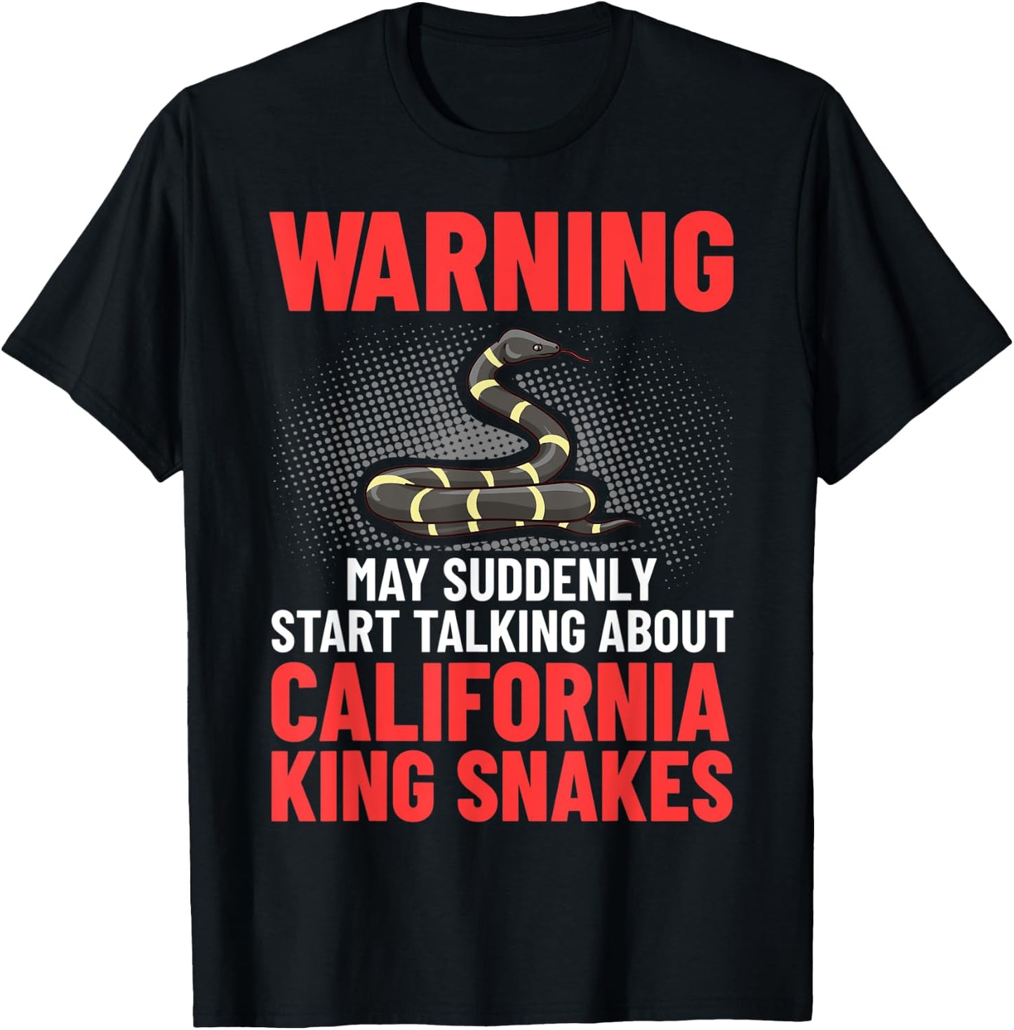 California King Snake High White Habitat T-Shirt - T-Shirt | Black