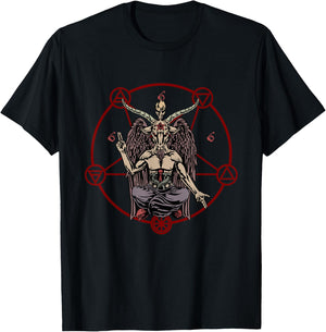Occult Satanic Shirt Satan Baphomet Pentagram 666 Antichrist T-Shirt - T-Shirt | Black