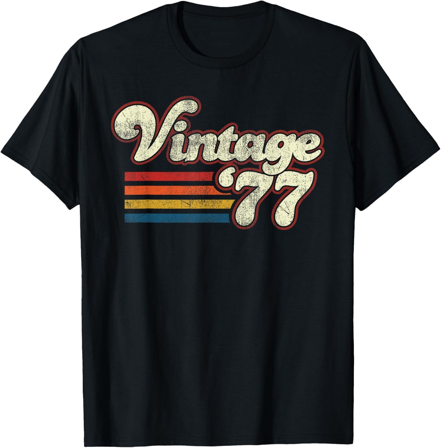 Vintage 1977 46 Birthday T-Shirt - T-Shirt | Black