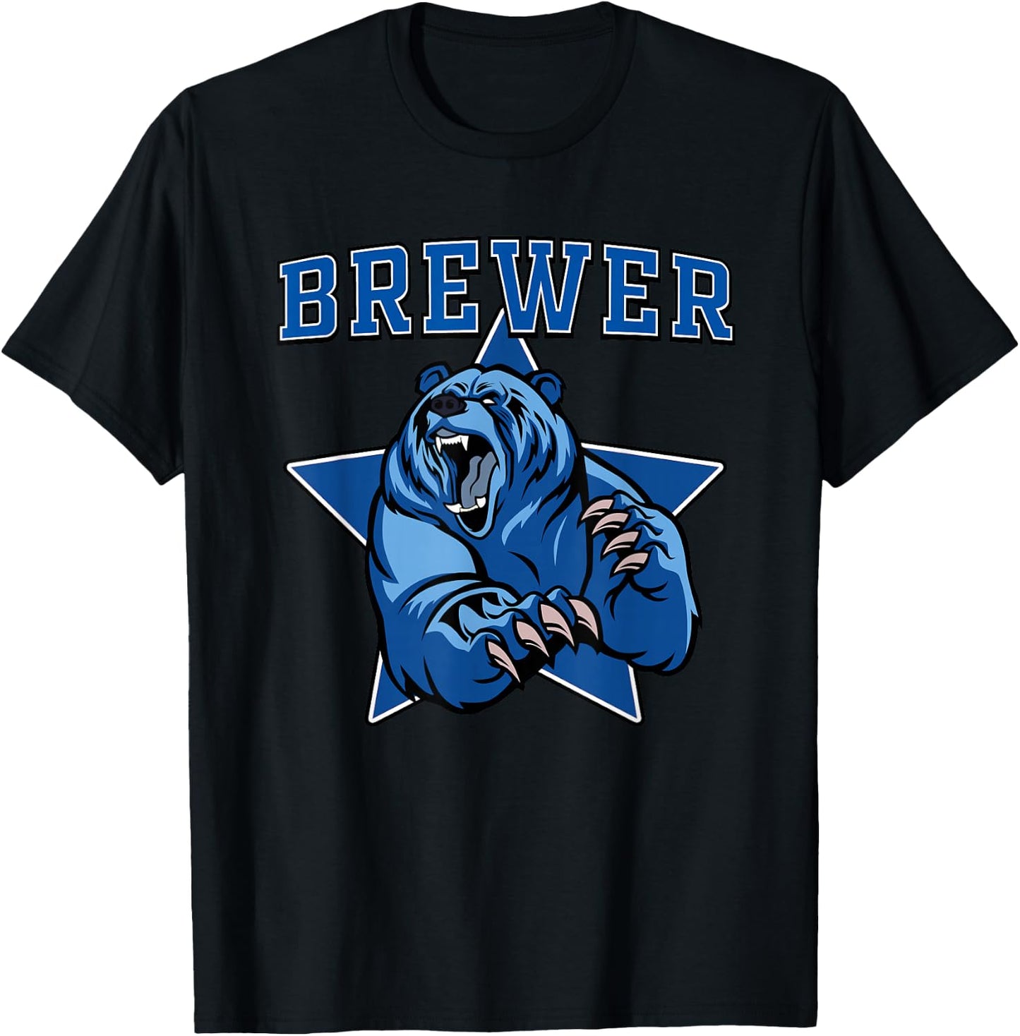 Brewer Bears High School Team Spirit T-Shirt - T-Shirt | Black