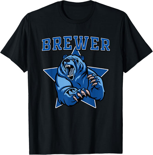 Brewer Bears High School Team Spirit T-Shirt - T-Shirt | Black