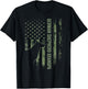 American Camo Flag Proud German Shepherd Grandpa Silhouette T-Shirt - T-Shirt | Black