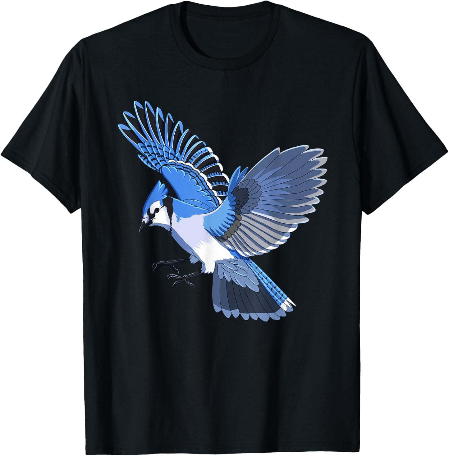 Animal Bird Blue Jay T-Shirt - T-Shirt | Black