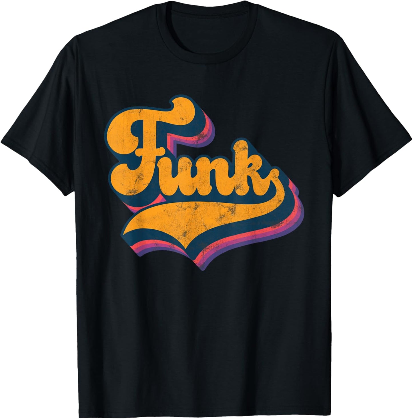 ryte TRACK Funk Music Fans - Black, Small - -Adults, Short Sleeve, Classic Fit, , Retro Pop-Art Design T-Shirt - T-Shirt | Black