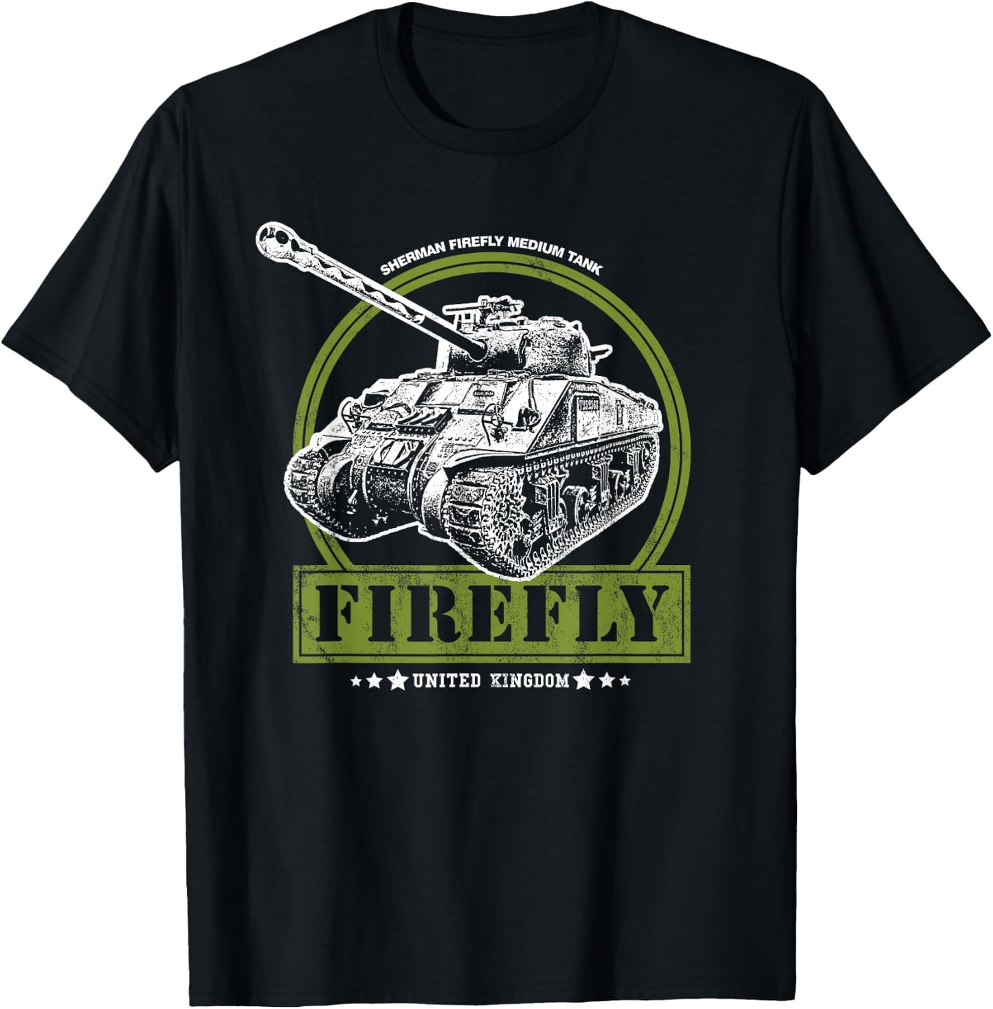 WW2 Sherman Firefly T-Shirt - T-Shirt | Black