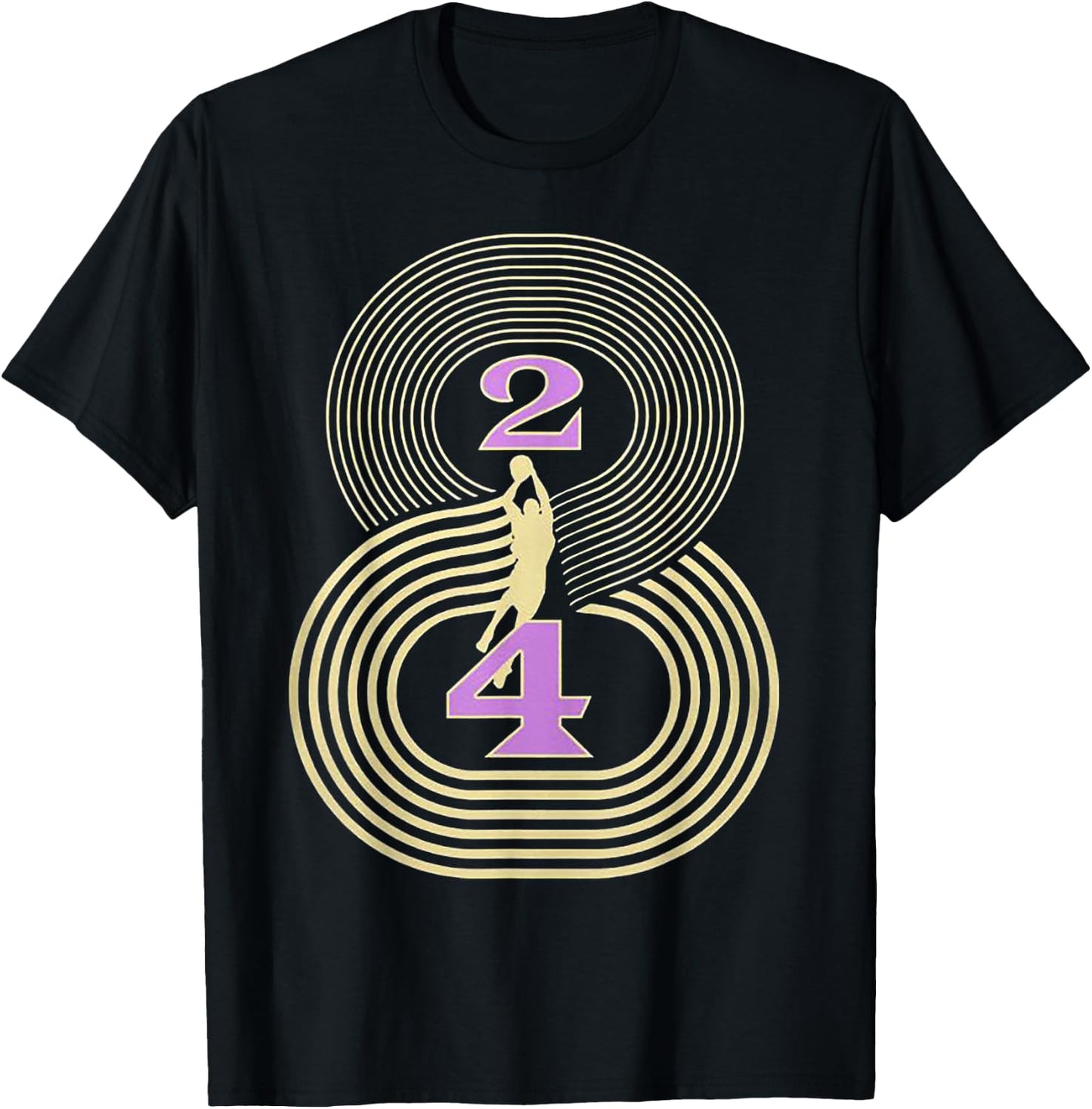 Number 8 and 24 Basketball Sport Memorial T-Shirt - T-Shirt | Black