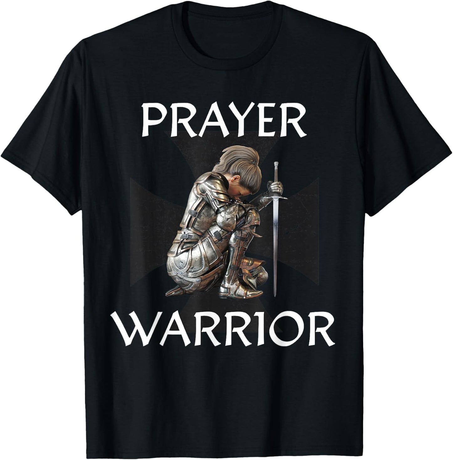Christian Bible Verse Religious Gifts Women Prayer Warrior T-Shirt - T-Shirt | Black