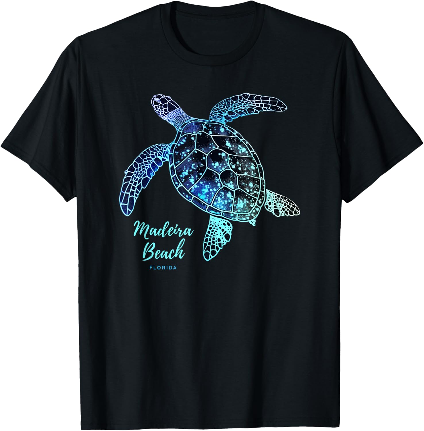 Madeira Beach FL Souvenir Vintage Sea Turtle Florida T-Shirt - T-Shirt | Black