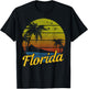 Florida Vintage Surfer USA America Souvenir Gift T-Shirt - T-Shirt | Black