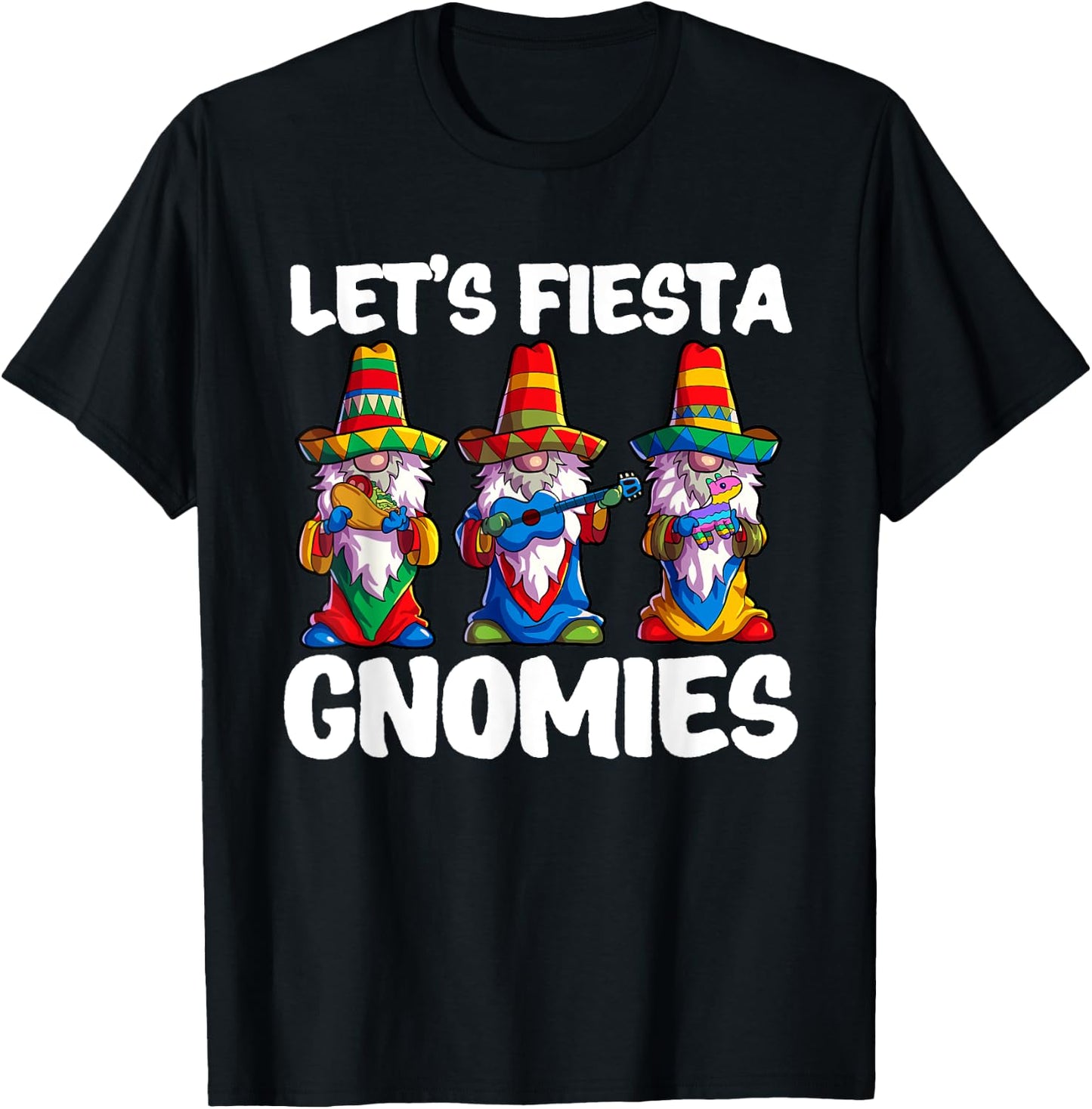Cinco de Mayo Shirt Gnomes Women Mexican Taco Lover T-Shirt - T-Shirt | Black