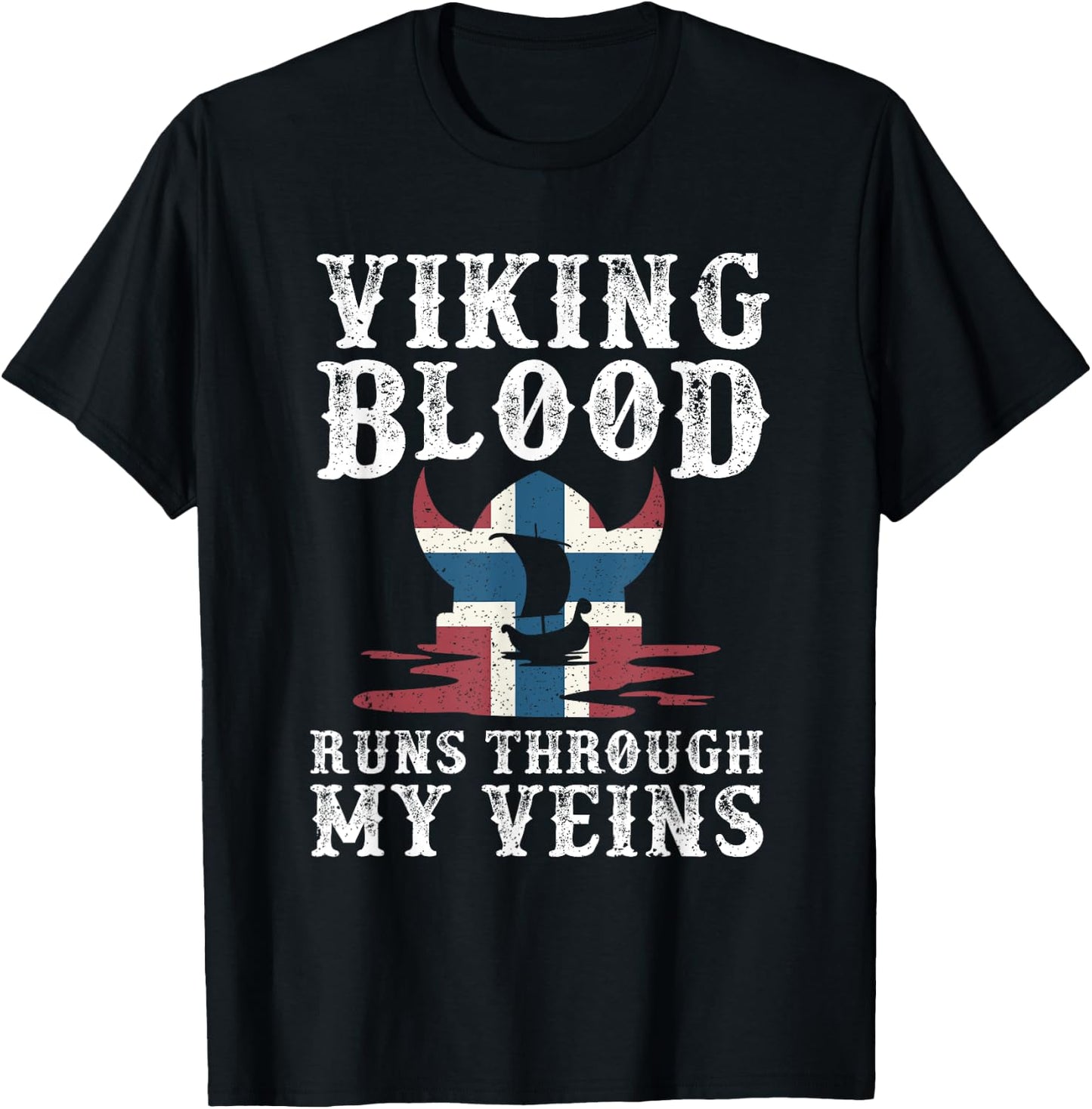 Northern Viking Norwegian Blood Norway T-Shirt - T-Shirt | Black