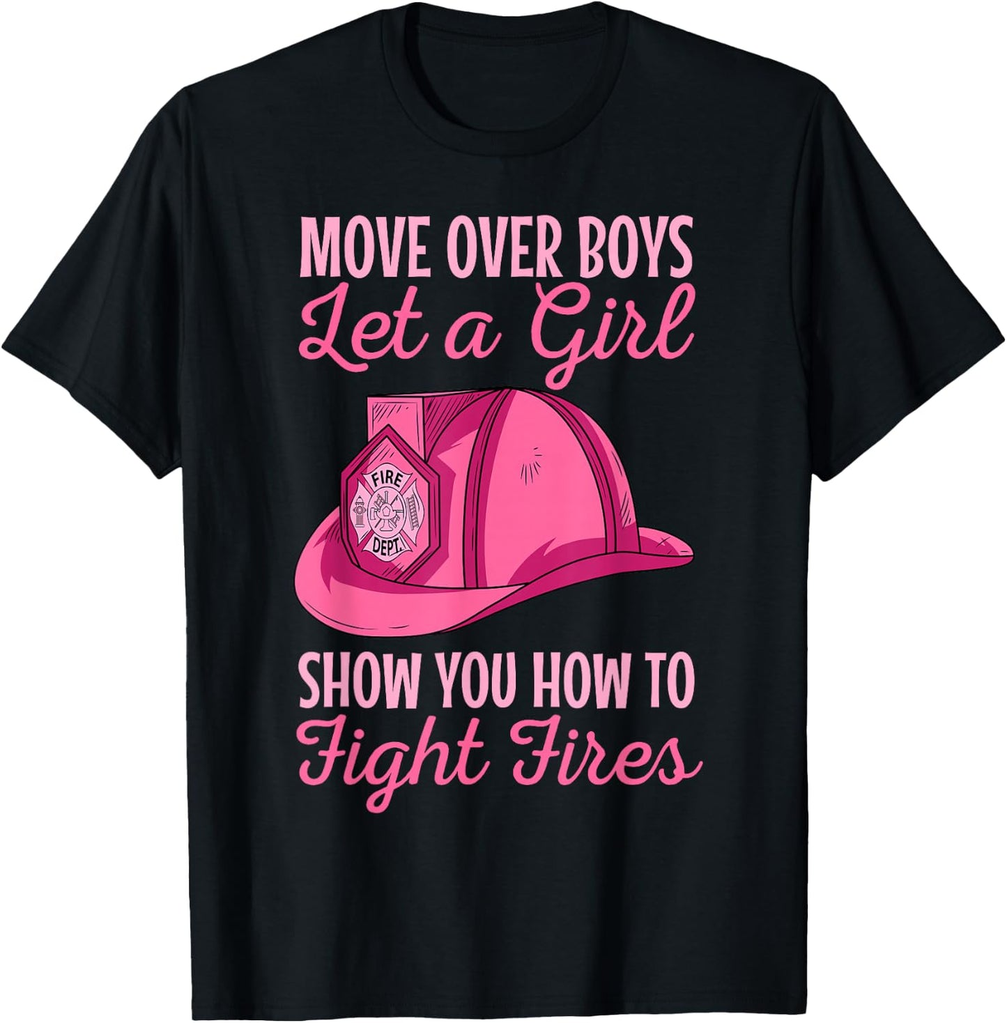 Firewoman Firefighter Women Volunteer Firefighting Rescuer Small T-Shirt - T-Shirt | Black