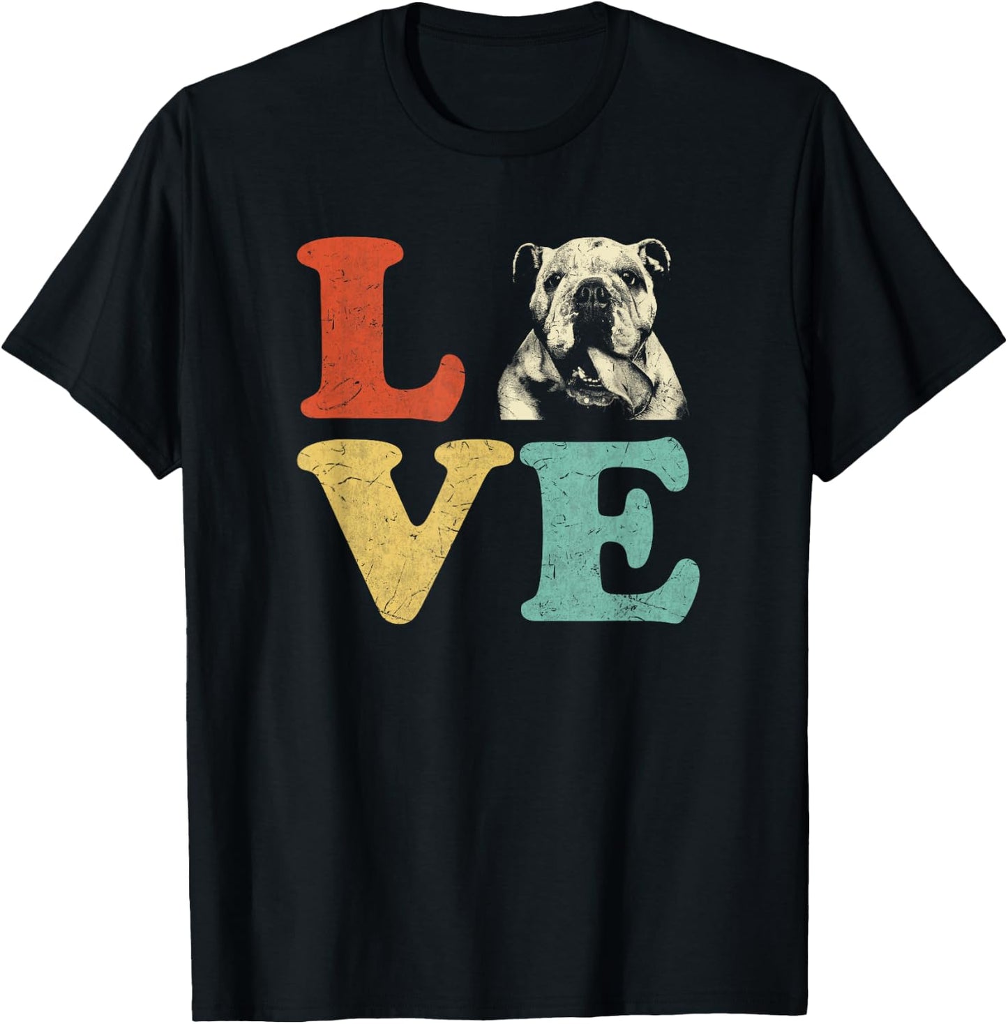 I Love My Bulldog English Bulldog Dog Lovers T-Shirt - T-Shirt | Black