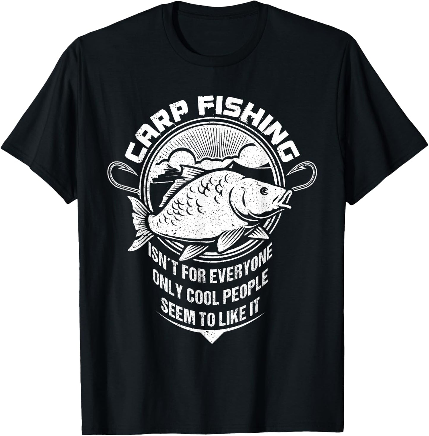 Carp Fishing Design Funny Catfish And Carp T-Shirt - T-Shirt | Black